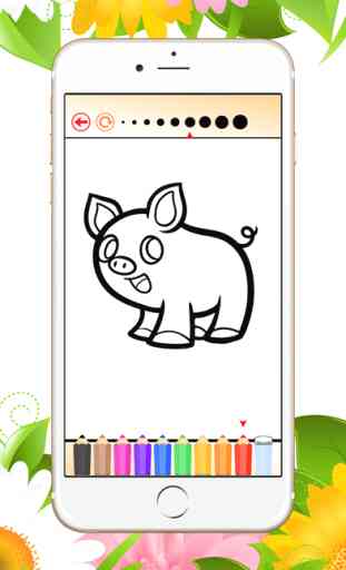 Animaux de Ferme Jeux gratuits pour les enfants: Coloring Book pour apprendre à dessiner et colorier un porc, canard, mouton 3