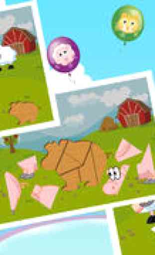 Ferme Puzzles animaux - Jeux éducation préscolaire d'apprentissage pour les enfants et tout-petits gratuit 4