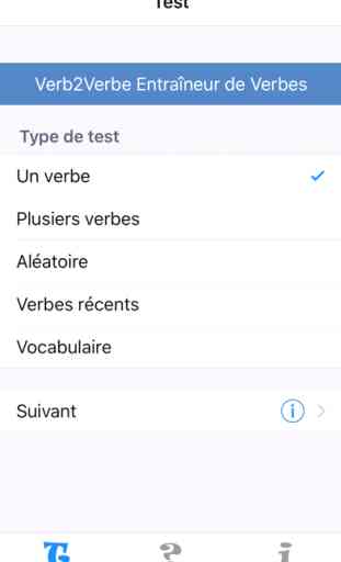 Français/Anglais Tests des Verbes - Pratiquez Verbes Français et Anglais - Verb2Verbe 1
