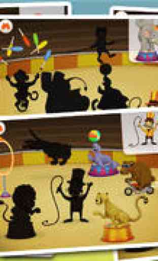 Fun au cirque - enfants gratuits app avec beaucoup de plaisir de puzzle, dressup et autocollants jeux 2
