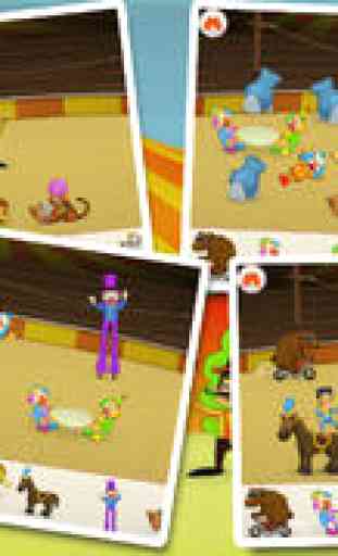 Fun au cirque - enfants gratuits app avec beaucoup de plaisir de puzzle, dressup et autocollants jeux 4
