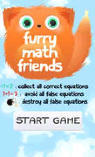Furry Math Friends - Jeu de mathématiques pour les enfants. Apprendre l'algèbre, le calcul et l'addition pour l'éducation préscolaire, de la maternelle ou à l'école. Apprendre à compter, calculer et ajouter. Gratis, amusant, éducatif! 2