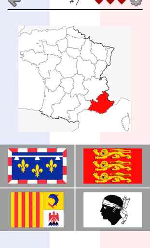 Les régions françaises  - Le drapeau, la capitale et la carte de France - De la Normandie et la Bretagne à la Bourgogne et la Corse 1