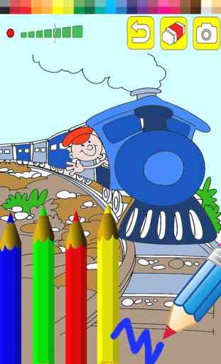 Peinture à l'exercice et à colorier train pour enfants d'âge préscolaire 1