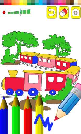 Peinture à l'exercice et à colorier train pour enfants d'âge préscolaire 2