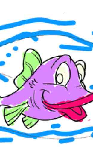 Poissons pour les tout-petits - Jeux pour enfants - Coloriage - aquarium pour les enfants - GRATUIT 2