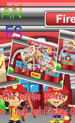 Camion de pompiers Pompier Puzzle Fun pour 4