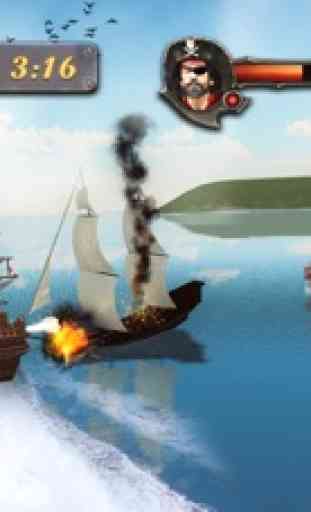 bateau pirate bataille mer 3D 3