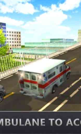 Voiture de secours en ambulance réelle - jeu de co 2