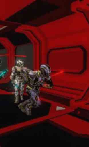 Espace Cyborg Épée Combats 3D 4