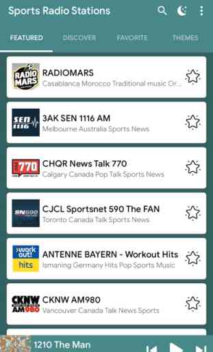 Stations de radio de sport en 1