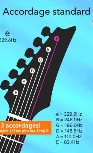 Accordeur de Guitare Électrique Lite - Accordez votre guitare avec précision et facilité! - Guitar Tuner Lite 3