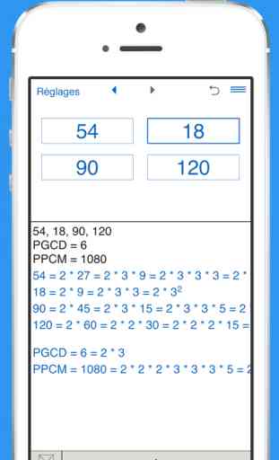 Calcul de PGCD et de PPCM - calcul du plus grand commun diviseur et du plus petit commun multiple 4