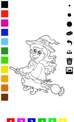 Livre à colorier d'Halloween pour les enfants: avec beaucoup de photos comme sorcière, fantôme, citrouille, tombe, costumes et plus encore. Jeu d’horreur pour apprendre à dessiner et peindre une image 2