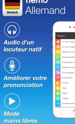 Nemo Allemand - App gratuite pour apprendre l'allemand sur iPhone et iPad 1