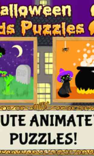 Puzzles d'Halloween pour Enfants 2: fantômes, Jeux de Zombie et de sorcière pour petits garçons et filles 1