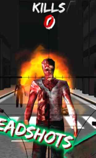 Zombie Sniper 3D Ville jeu 2