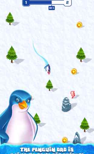 Pingouin surfant sur la neige 4