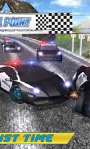 Police Chasse Colline Voiture 3D: Flics Courses 3