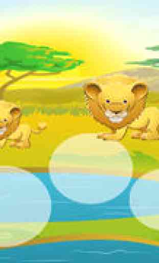 Jeu éducatif sur les animaux du safari pour les enfants de 2-5 ans: Jeux et casse-tête pour l'école préparatoire, maternelle ou primaire avec lion, éléphant, crocodile, hippopotame, singe, tigre et perroquet! 4
