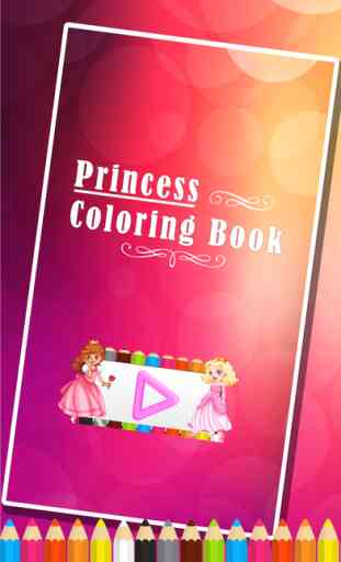 princesse des pages à colorier - Jeux de peinture pour les enfants 1