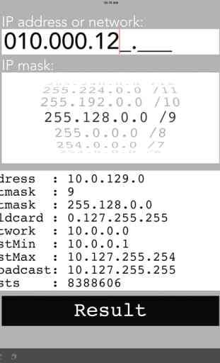 IPMask - calculateur d'adresse de réseau 3