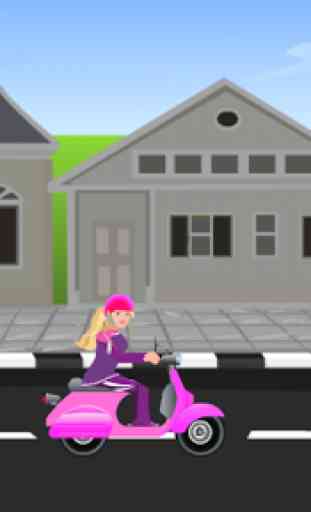 Miss Barbie Scooter Ride 3
