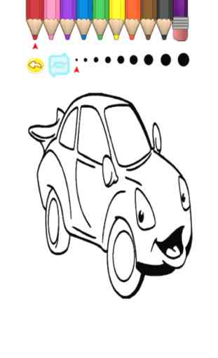 Enfants Coloring Book - Cute Small Car Aichi 3