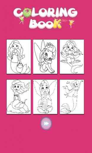 Enfants Coloring Book - Princess Cartoon 1