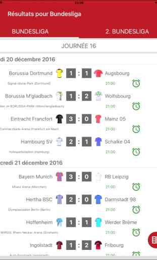 Résultats en direct pour la Bundesliga 2017 / 2018 4