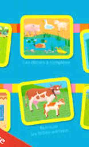 Les animaux de la ferme avec Petit Ours Brun : jeux éducatifs. Application enfants de 2 à 6 ans. 1
