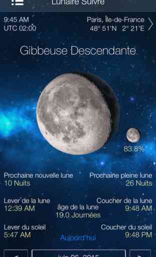 Calendrier lunaire montre de phase de lune 1
