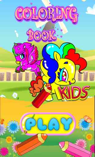 jeux poney livre de coloriages pour enfants facile 2
