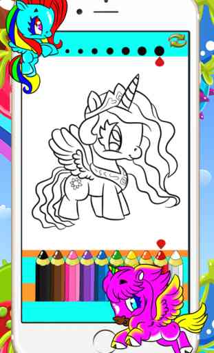 jeux poney livre de coloriages pour enfants facile 4