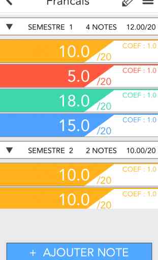 Ma Moyenne (Carnet de notes scolaire gratuit) 4