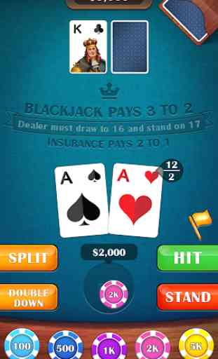 Blackjack 21 - casino card game 2