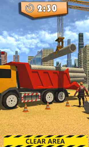 Construction lourde: jeux d'excavatrice de camion 1