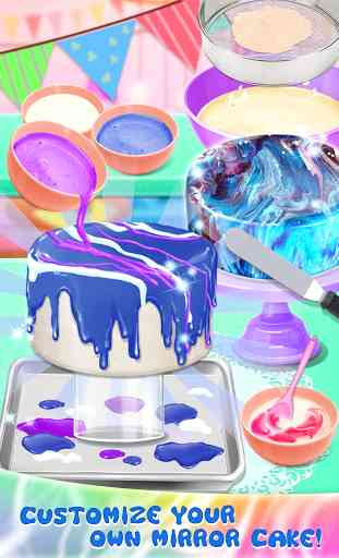 Galaxy Mirror Glaze Cake - Sweet Desserts Maker 2