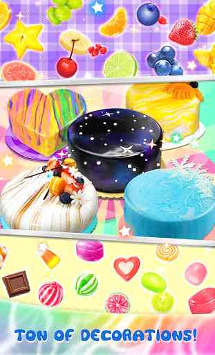 Galaxy Mirror Glaze Cake - Sweet Desserts Maker 3