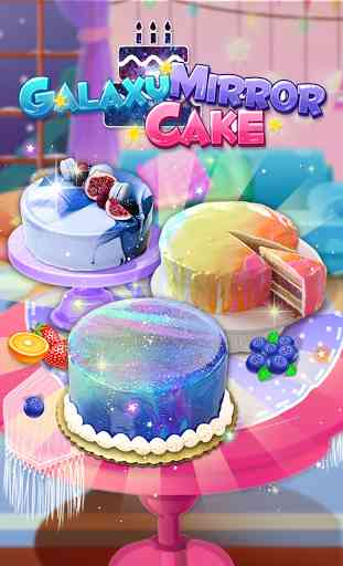 Galaxy Mirror Glaze Cake - Sweet Desserts Maker 4