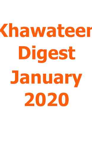 Khawateen Digest Update Monthly 1