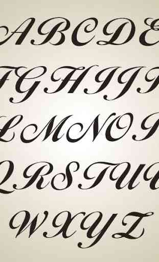 Lettres de calligraphie 1