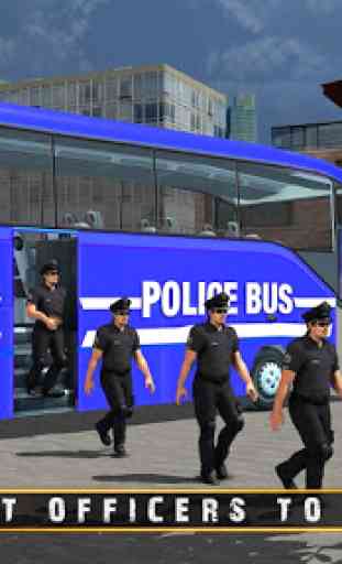 Police Bus jeu de conduite en 3