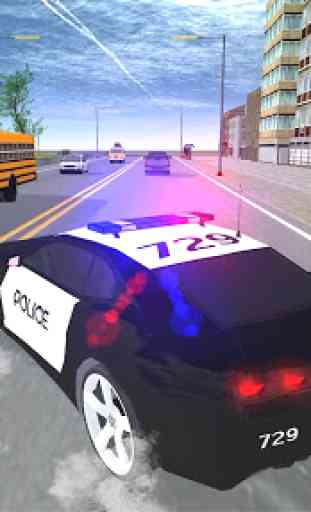 Police et voiture simulateur de jeu 3D 1