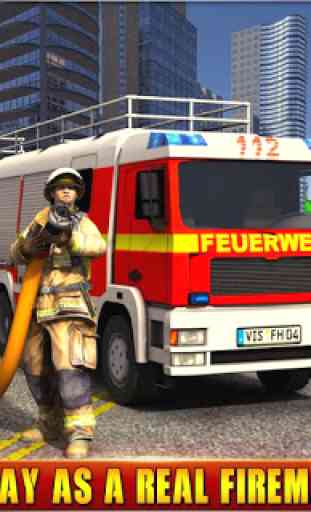 Sapeur Pompier Simulateur 2018: Pompier Camion 2