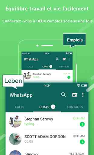 2Face - 2 comptes pour 2 WhatsApp 2