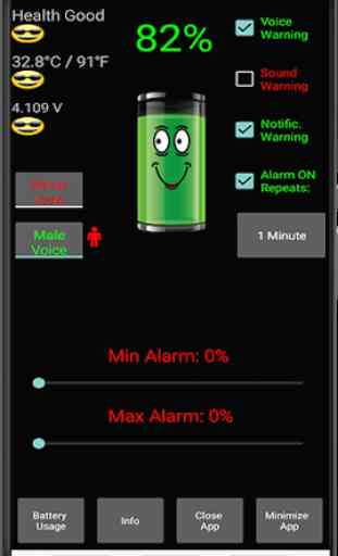 Alarme de batterie 1