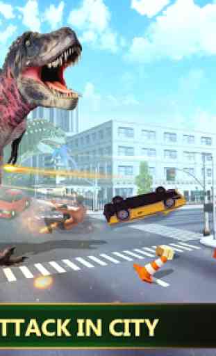 Angry Dinosaur Simulator Games: City Attack 3D 3