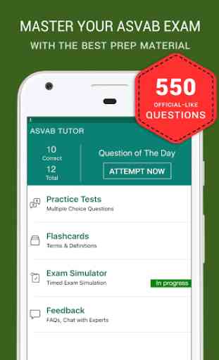 ASVAB Exam Prep Practice Test & Flashcards 1