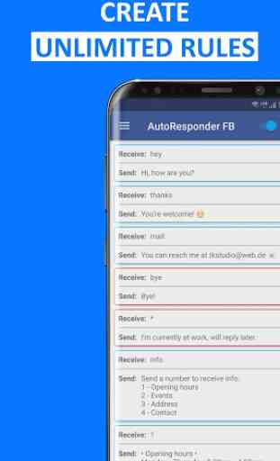 AutoResponder pour FB Messenger - Réponse autom. 3